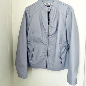 Lavender Faux Leather Jacket